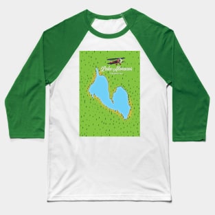 Lake Almanor California USA map Baseball T-Shirt